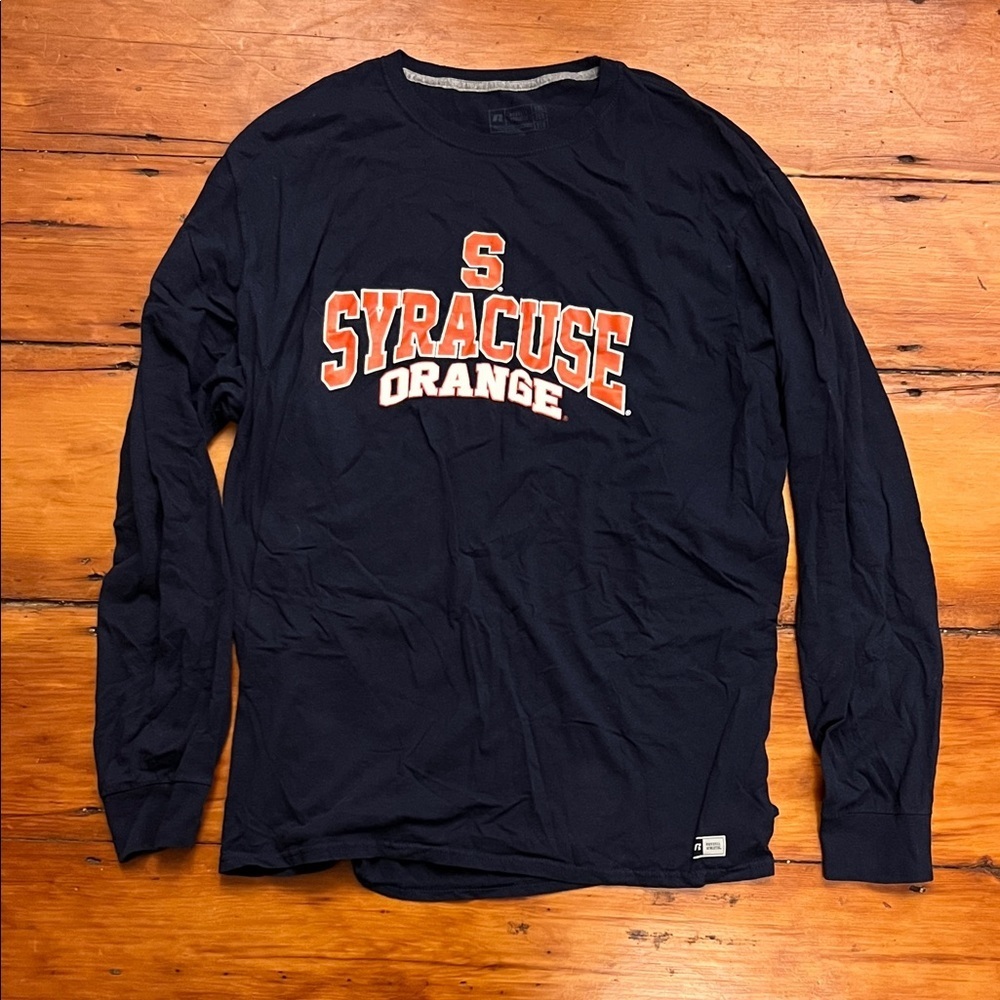 Russell Athletic Navy Syracuse Long Sleeve Tee